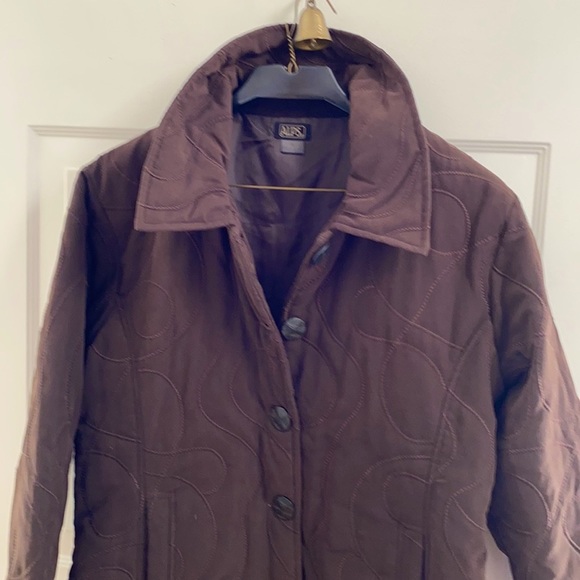 FINAL PRICE ⭐️ALPS beautiful embroidered chocolate  jacket (scarf not included) - Picture 2 of 14